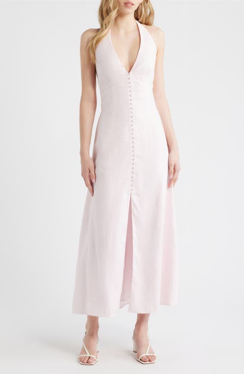 Lovis Halter Neck Linen Dress