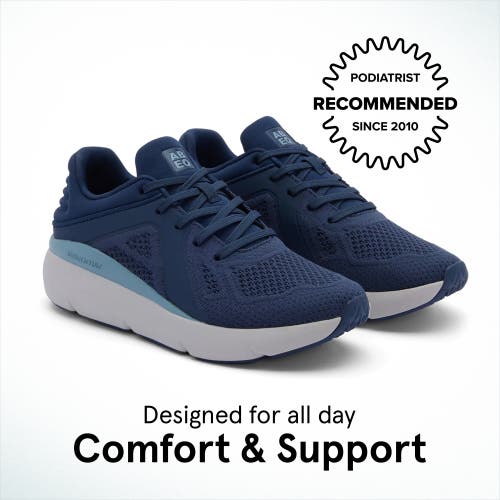 Abeo Mxv Shift Sneaker In Navy Knit - Metatarsal