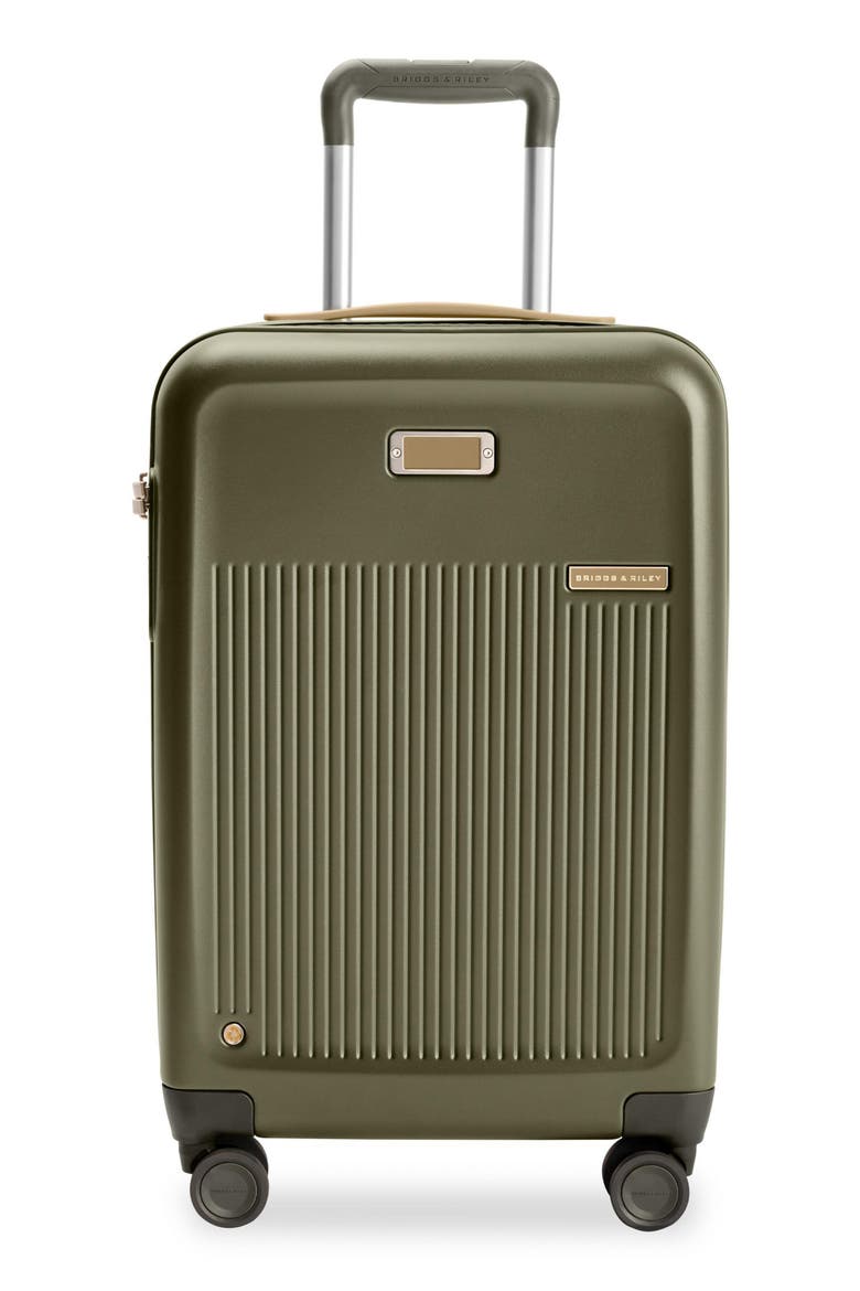 Sympatico Essential 22-Inch Expandable Spinner Carry-On, Main, color, OLIVE