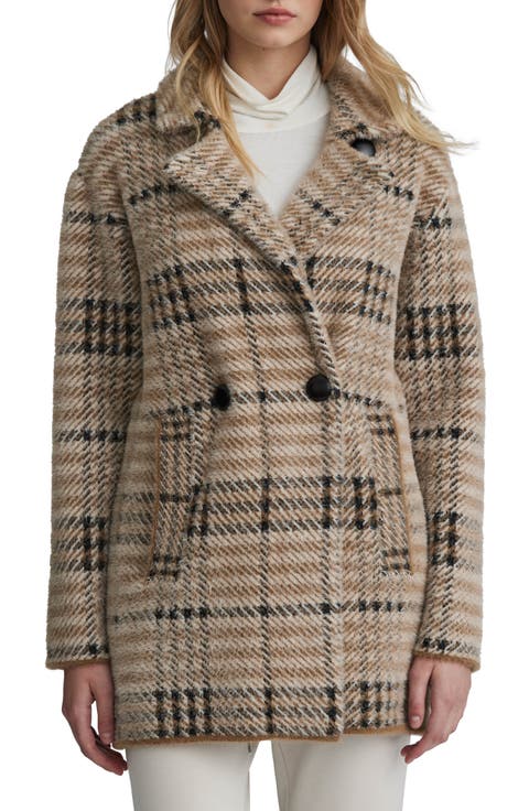 Eyelash Bold Check Longline Coat