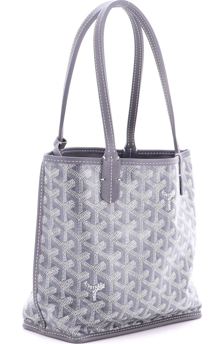 Pre-Owned Goyard Anjou Reversible Tote Coated Canvas Mini, Alternate, color, Gray