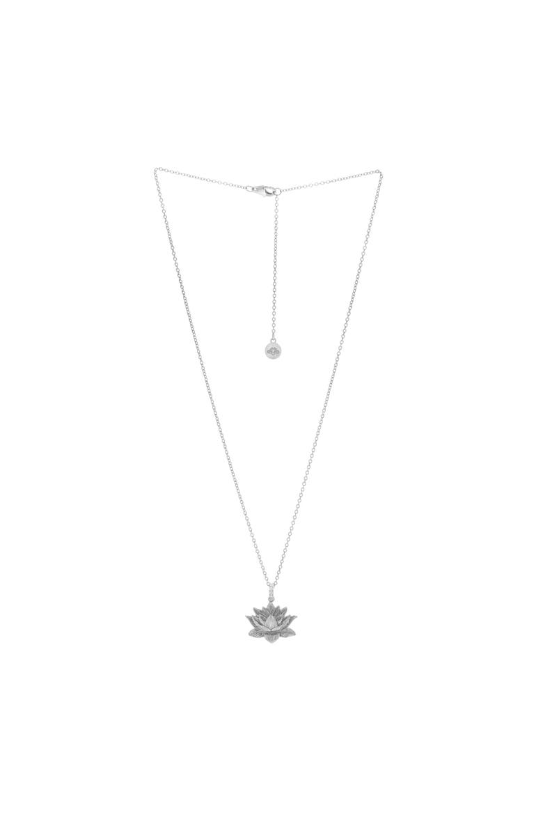 Awakened Lotus Necklace, Alternate, color, White