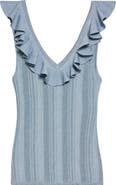 Zimmermann Aster Metallic Frill Sweater Tank