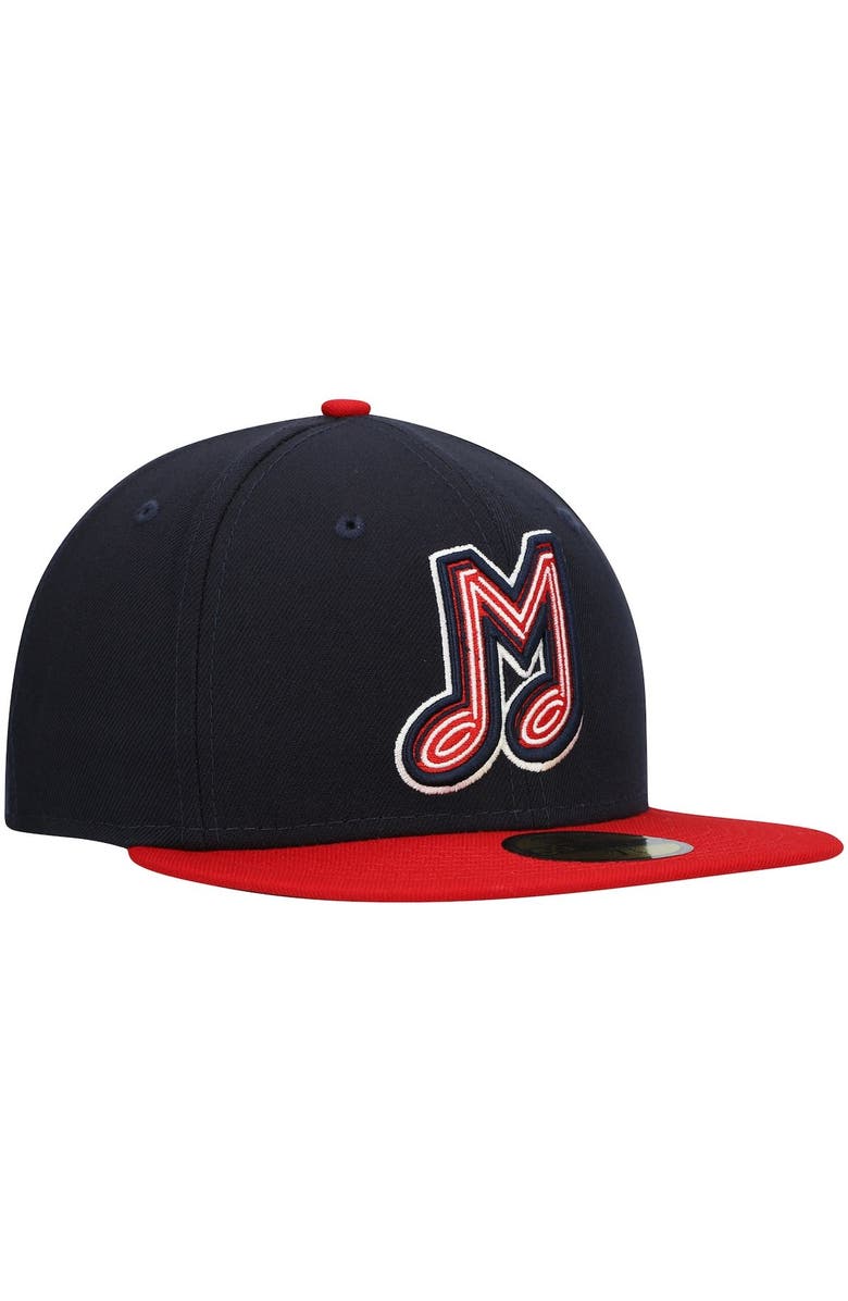 New Era Men's New Era Navy Memphis Redbirds Authentic Collection Team Alternate 59FIFTY Fitted Hat, Alternate, color,
