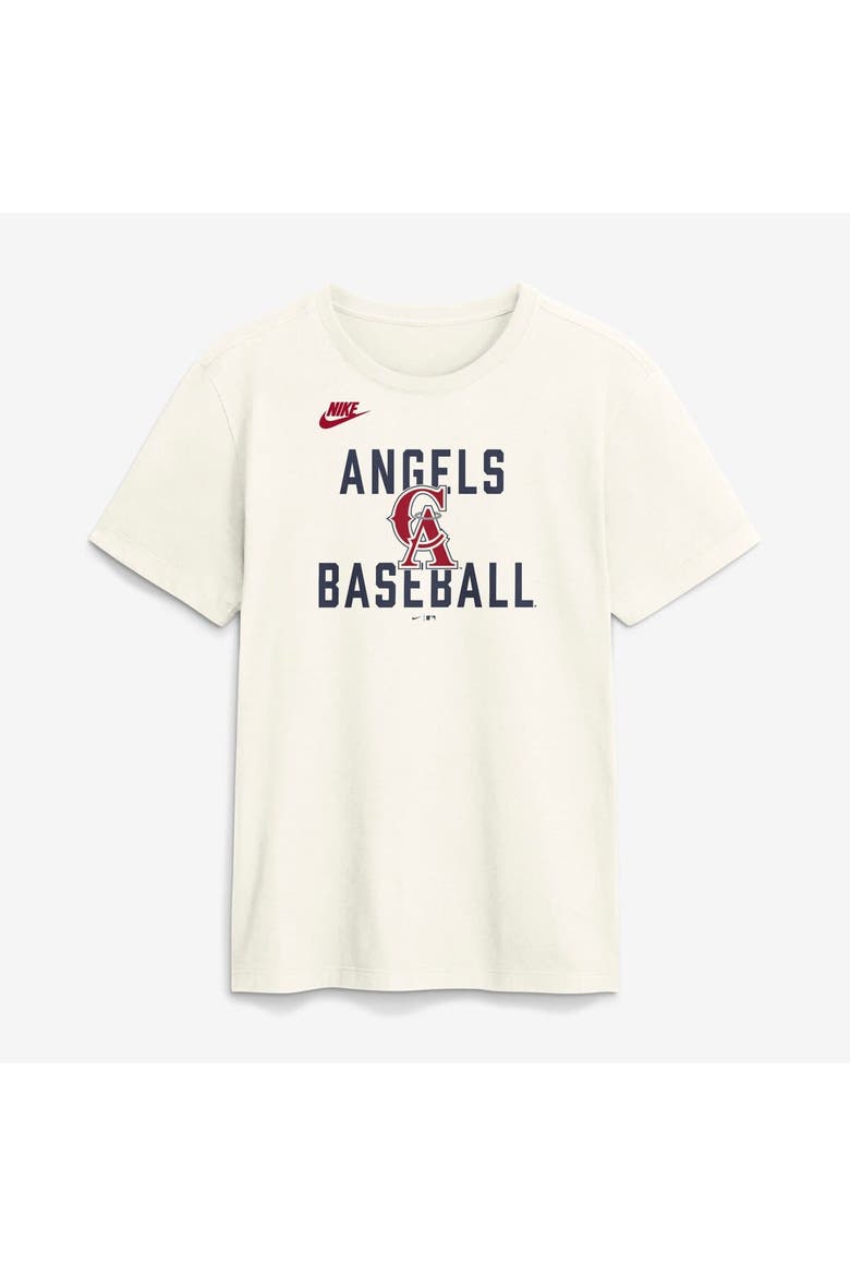 Men's Nike Cream California Angels Cooperstown Collection ‘70s Inspired T-Shirt, Alternate, color, Cream