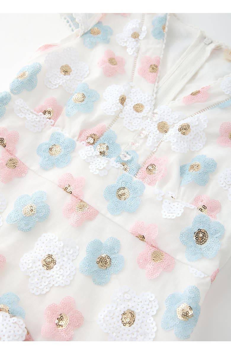 Marlo Kids Gabrielle Frill Sequin Mini Dress, Alternate, color, Multi