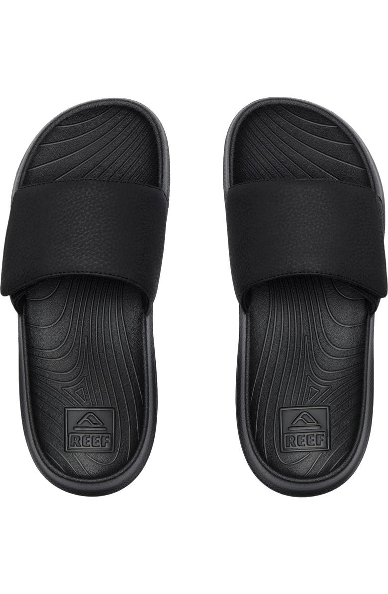 Reef Kids' Salty Slide Sandal, Alternate, color, Black/ White