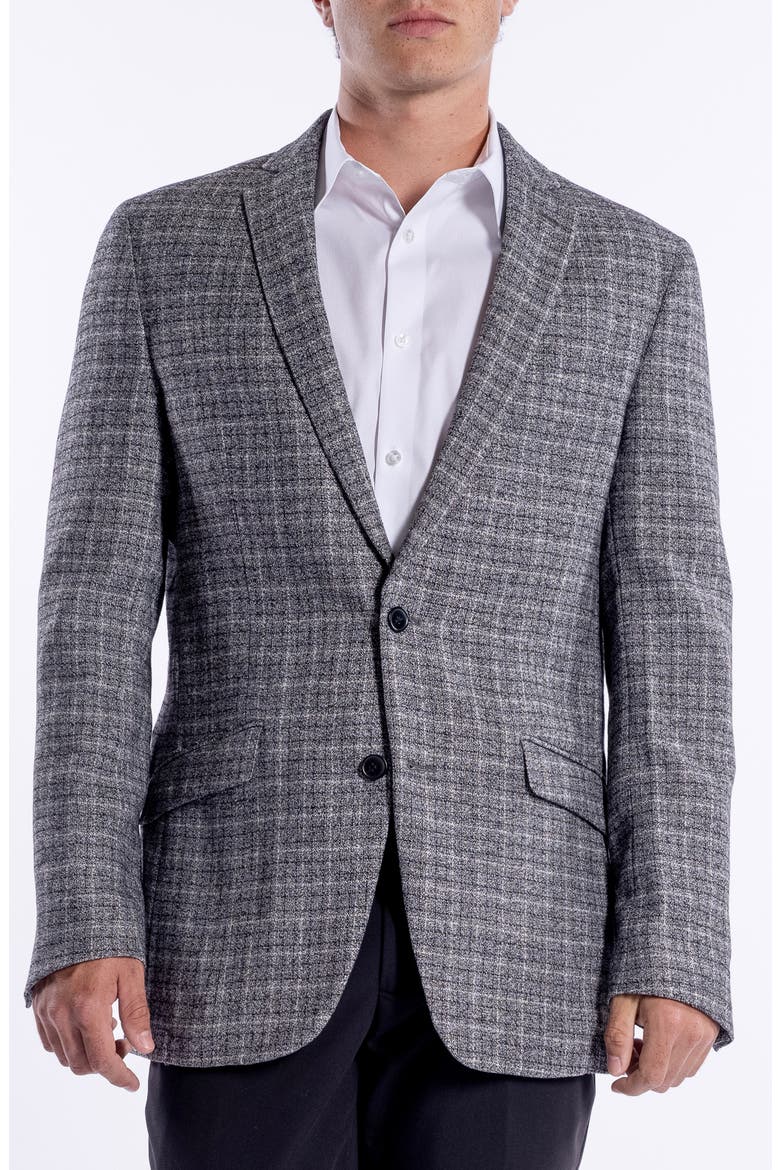 Bouclé Sport Coat, Main, color, BLACK/ WHITE
