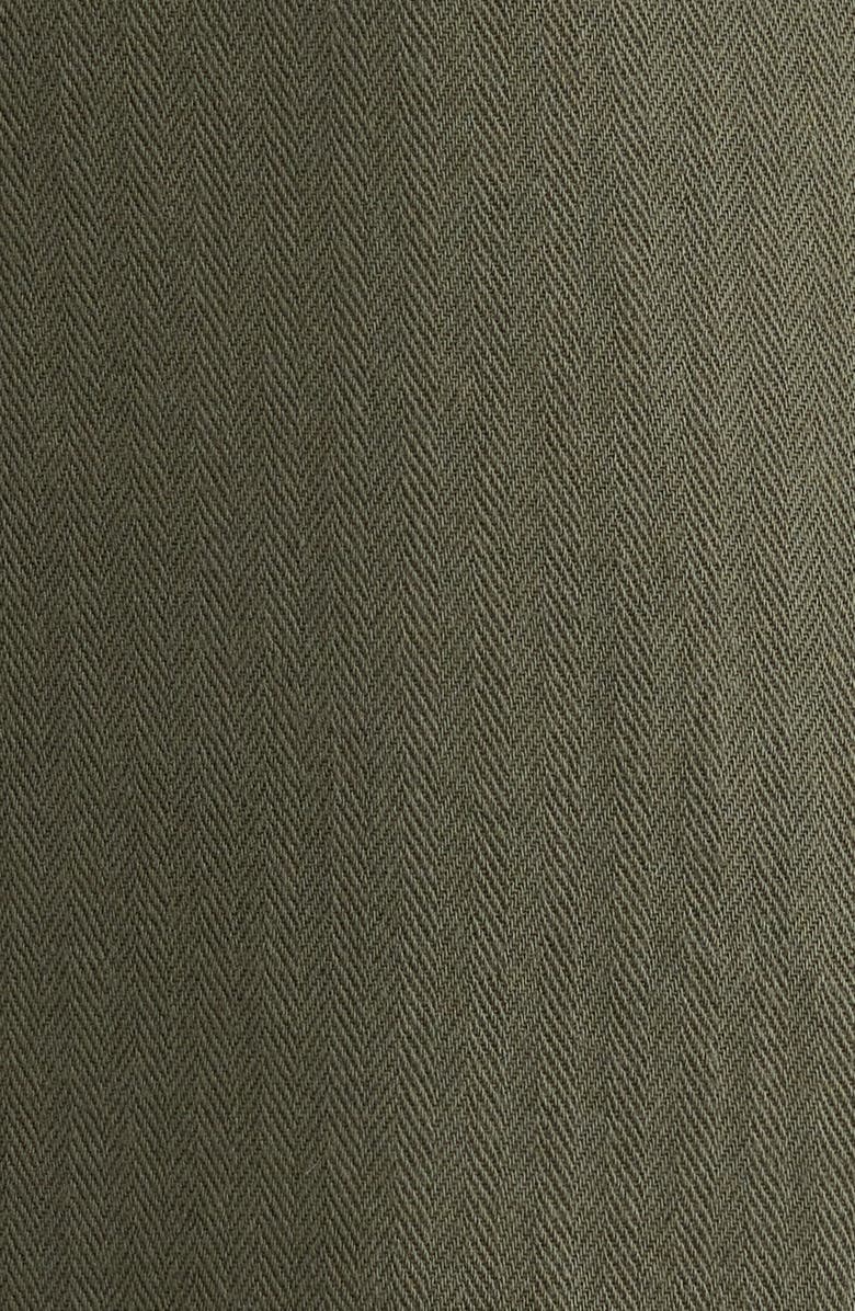 Billabong Fort Garage Stripe Cotton Herringbone Button-Up Shirt, Alternate, color, Olive