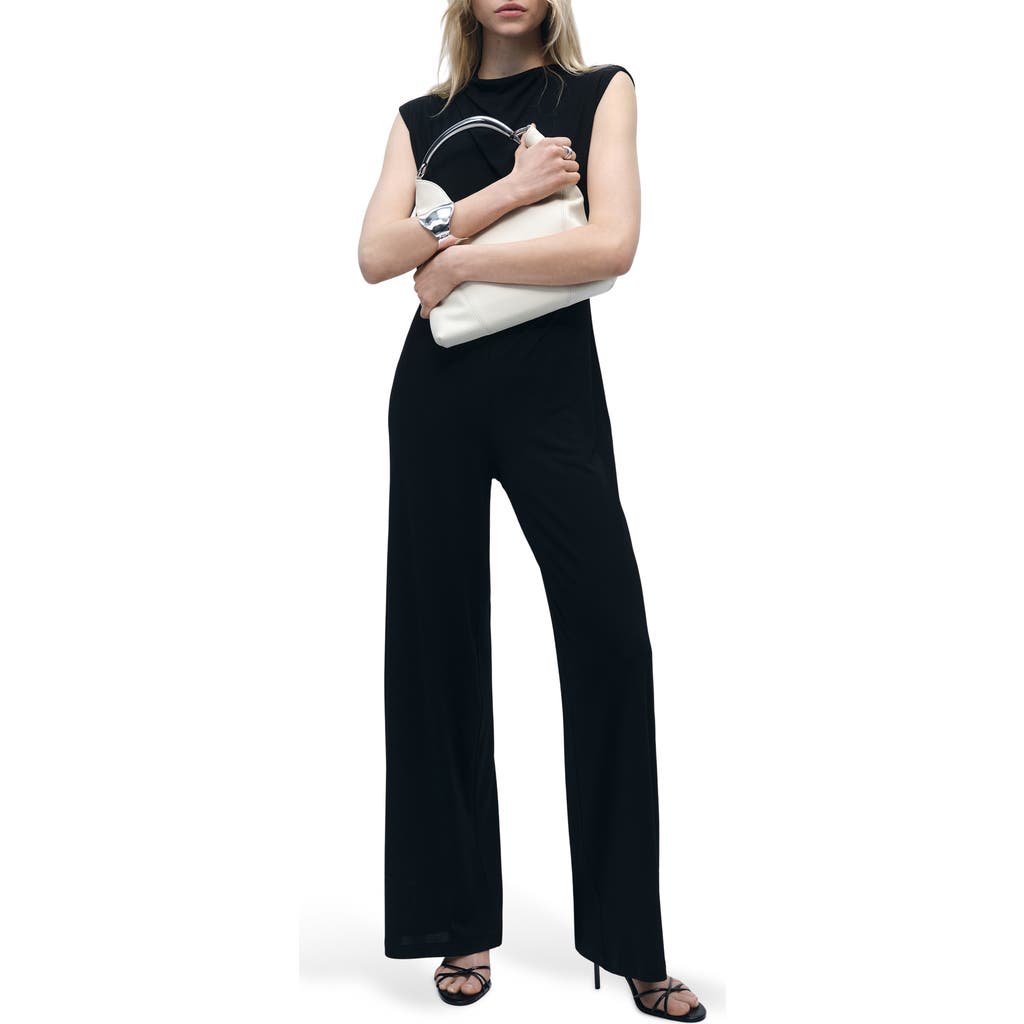 Mango Gathered Waist Jumpsuit