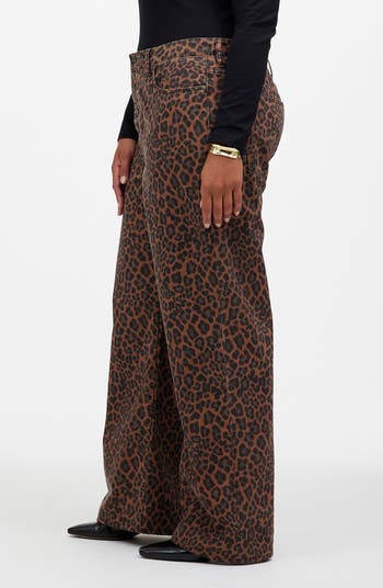 Madewell Leopard Print Low Slung Baggy Jeans | Nordstrom