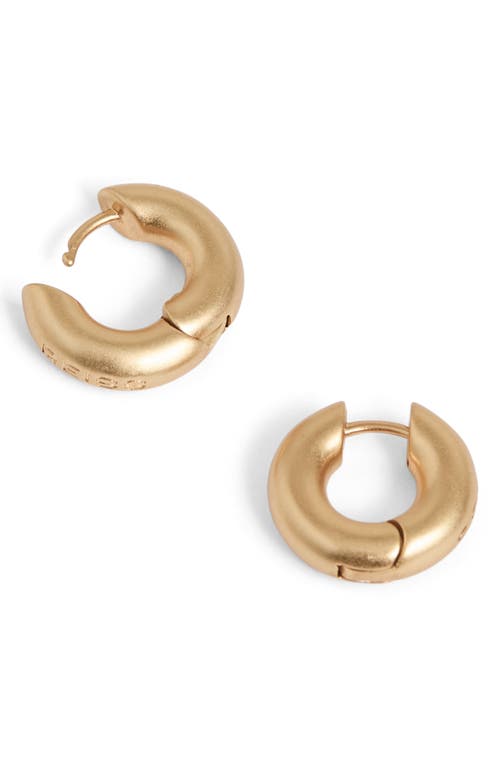 Reiss Oliva Plain Huggie Hoop Earrings In Gold Tone
