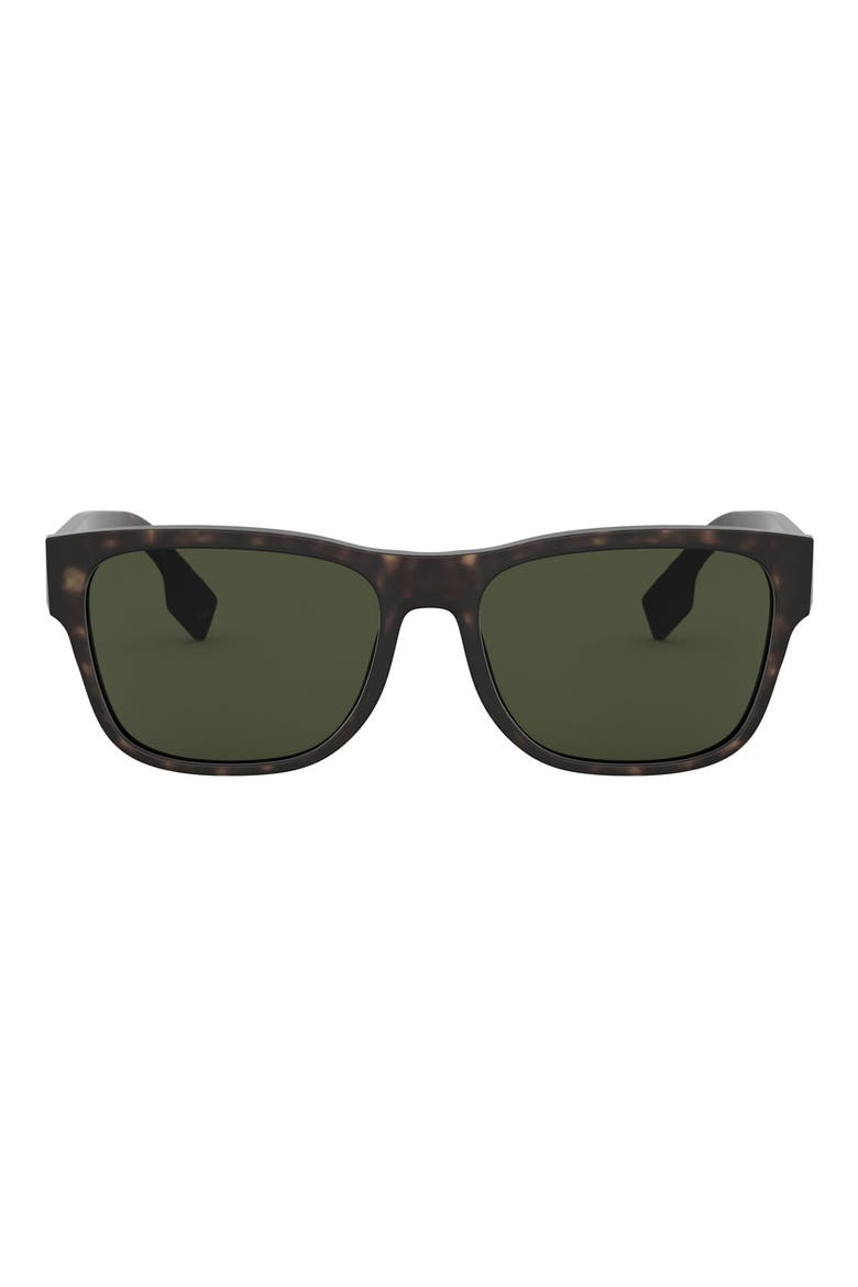 57mm Sunglasses, Alternate, color, MATTE HAVANA/ GREEN
