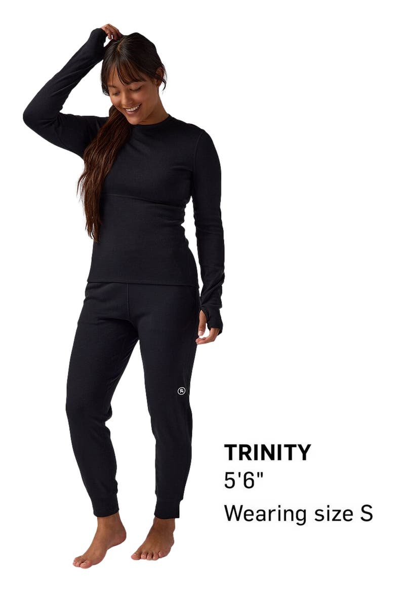 Cedars Rws Merino Mid-Wt Baselayer Crew Top - Women's, Alternate, color, Black
