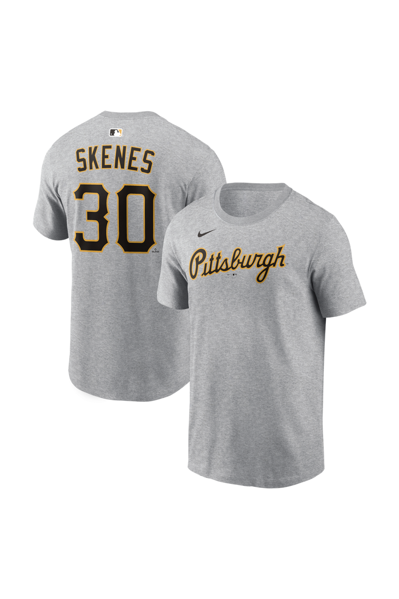 Men's Nike Paul Skenes Heather Gray Pittsburgh Pirates Name & Number T-Shirt, Main, color, Heather Gray