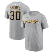 Nike Men's Nike Paul Skenes Heather Gray Pittsburgh Pirates Name & Number T-Shirt