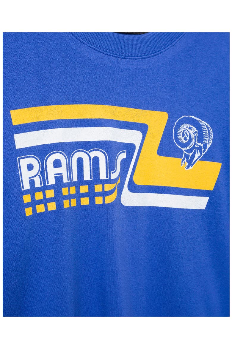 Rams Retro Cropped Graphic Sweatshirt, Alternate, color, LIBERTY