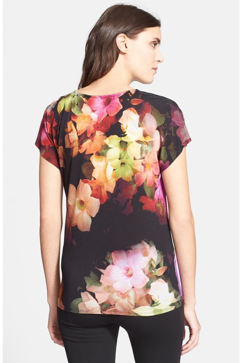 'Priddyy Cascading Flora' Top, Alternate, color, BLACK