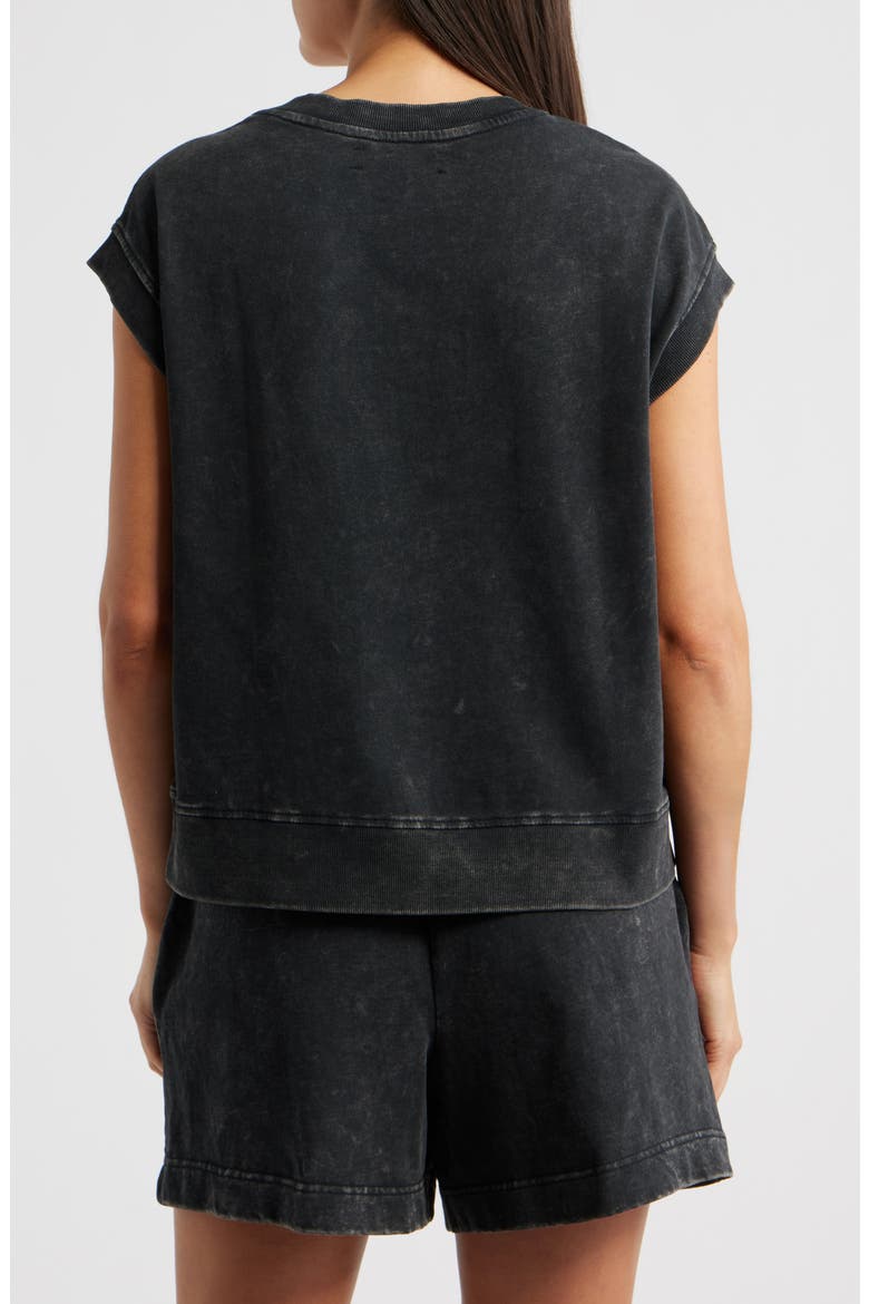 Crochet Detail Muscle Tee, Alternate, color, BLACK