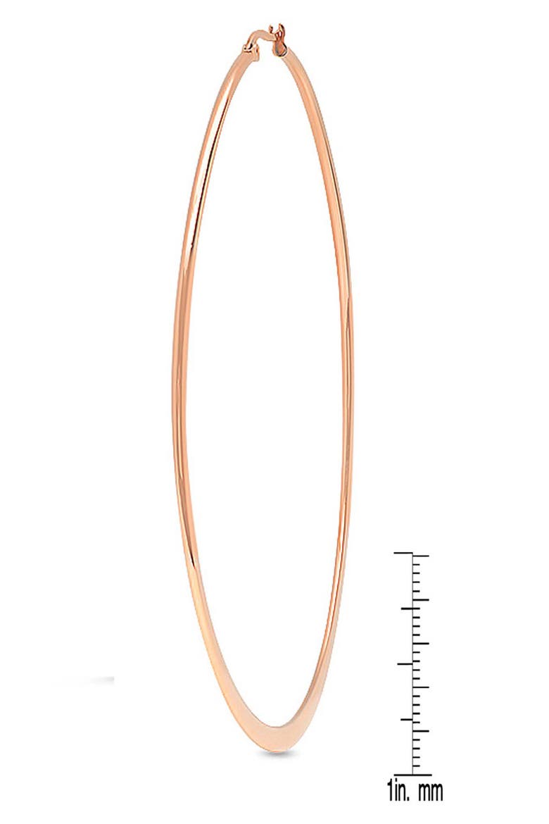 Flat Hoop Earrings, Alternate, color, ROSE GOLD