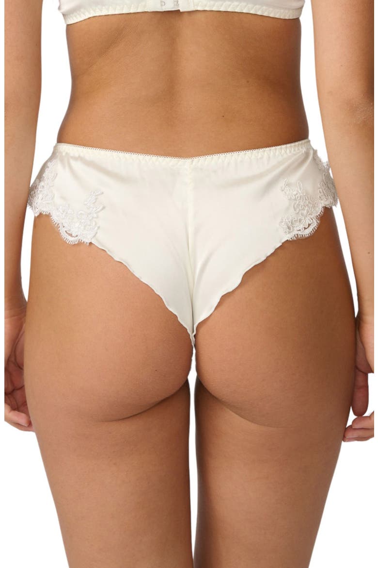 Cinderella Lace Trim Stretch Satin Briefs, Alternate, color, ANTIQUE