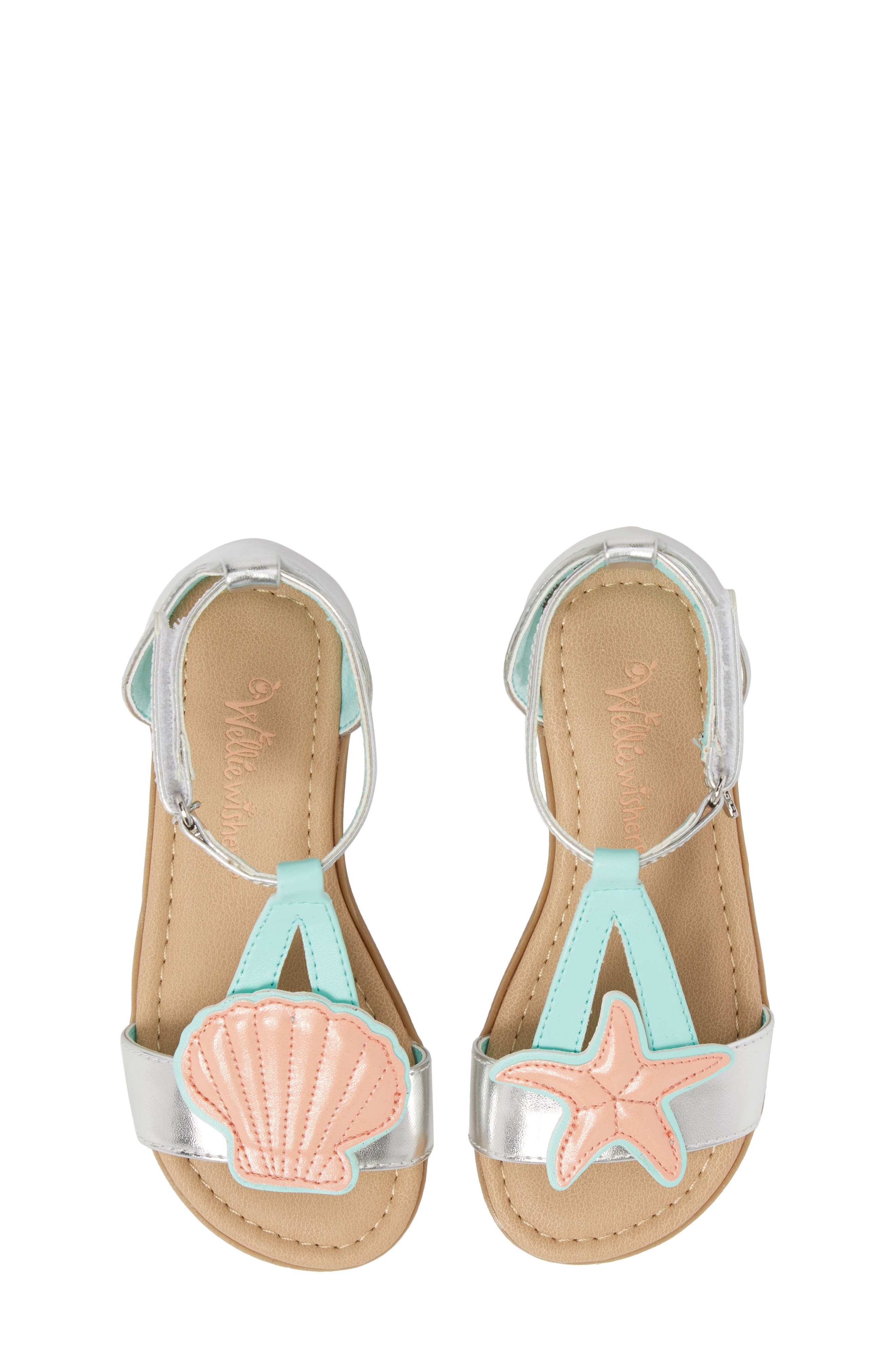 WellieWishers from American Girl Camille Shell Sandal, Main, color, 
