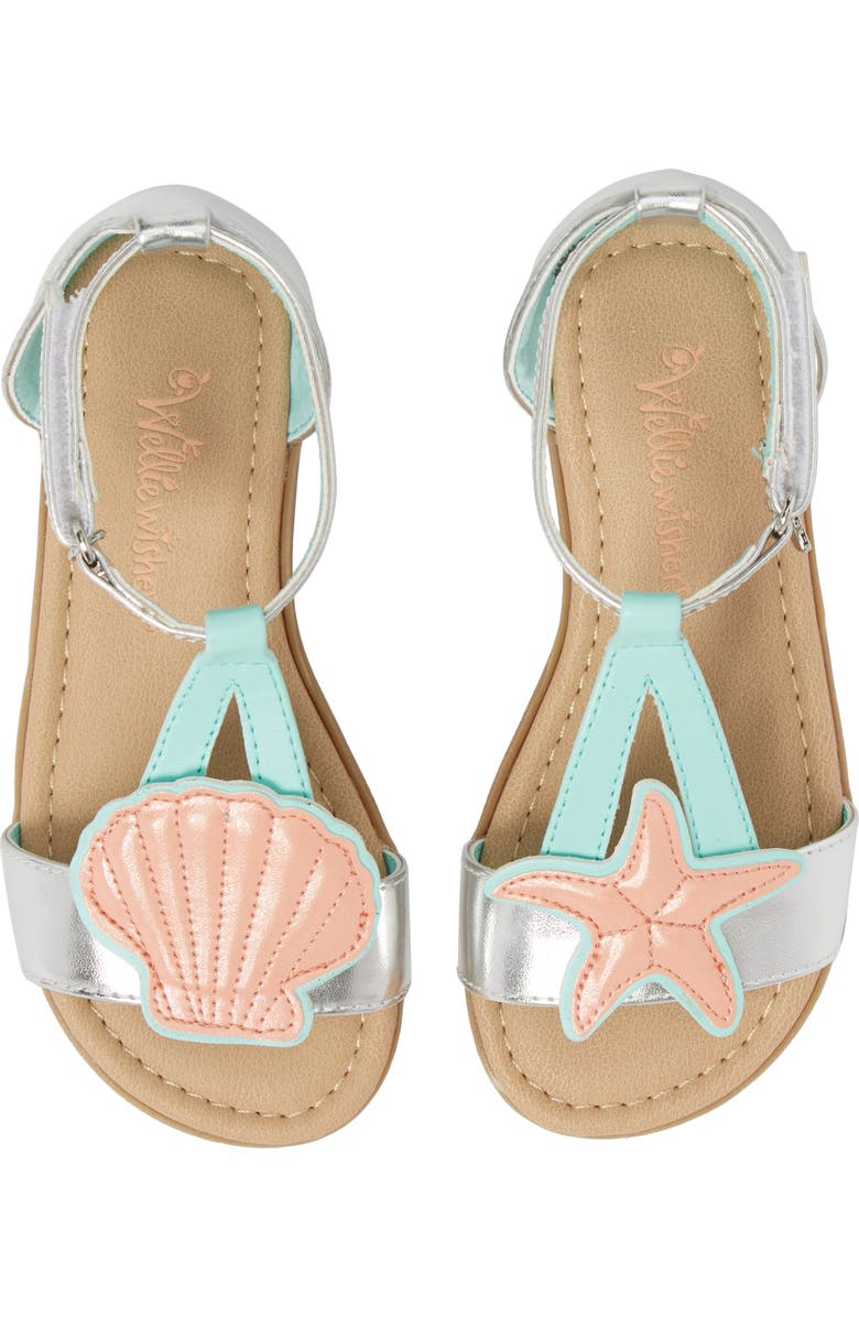 WellieWishers from American Girl Camille Shell Sandal, Main, color,