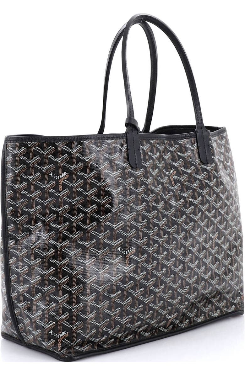 Pre-Owned Goyard Anjou Reversible Tote Coated Canvas PM, Alternate, color, Black