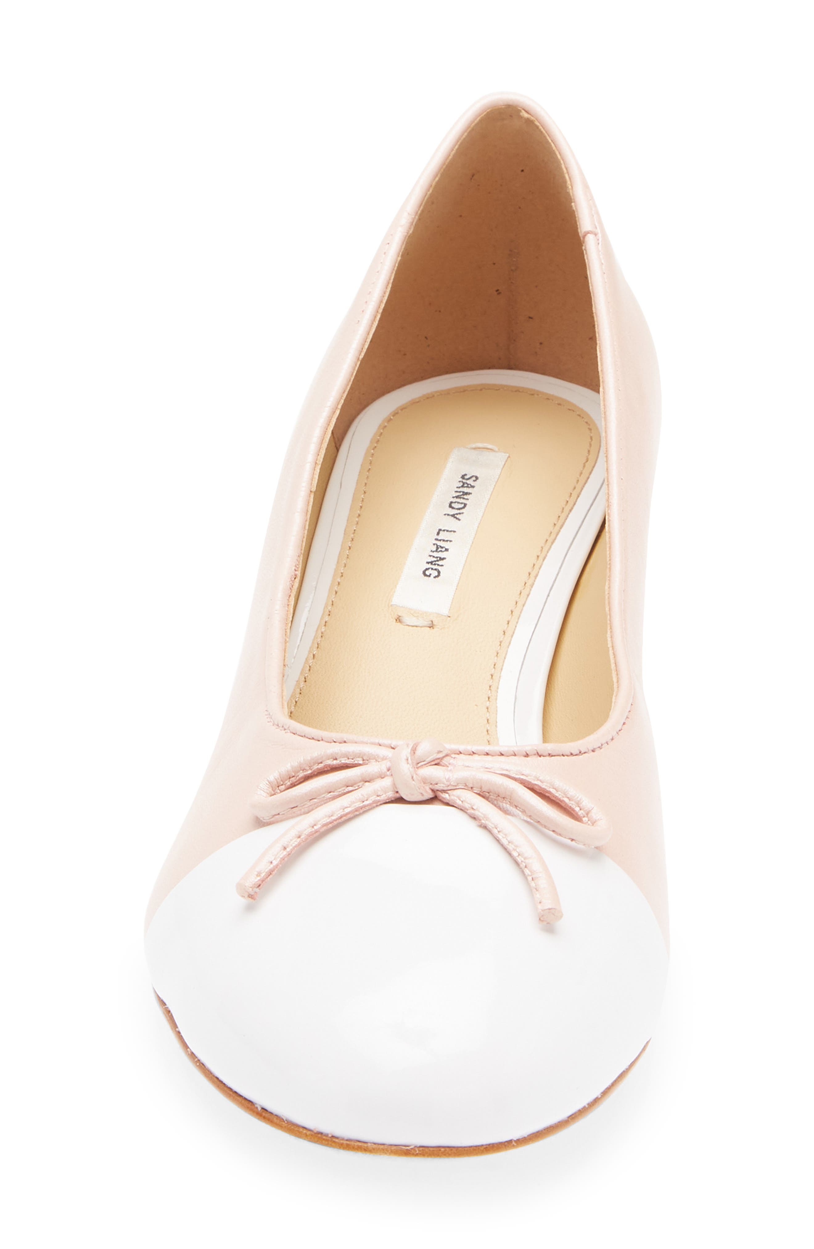 Sandy Liang Bow Pump, Alternate, color, Pearl Pink