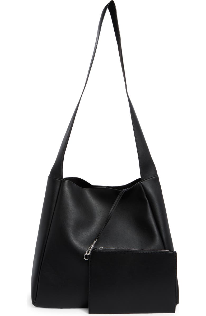 BCBG Extra Long Strap Tote Bag, Alternate, color, Black