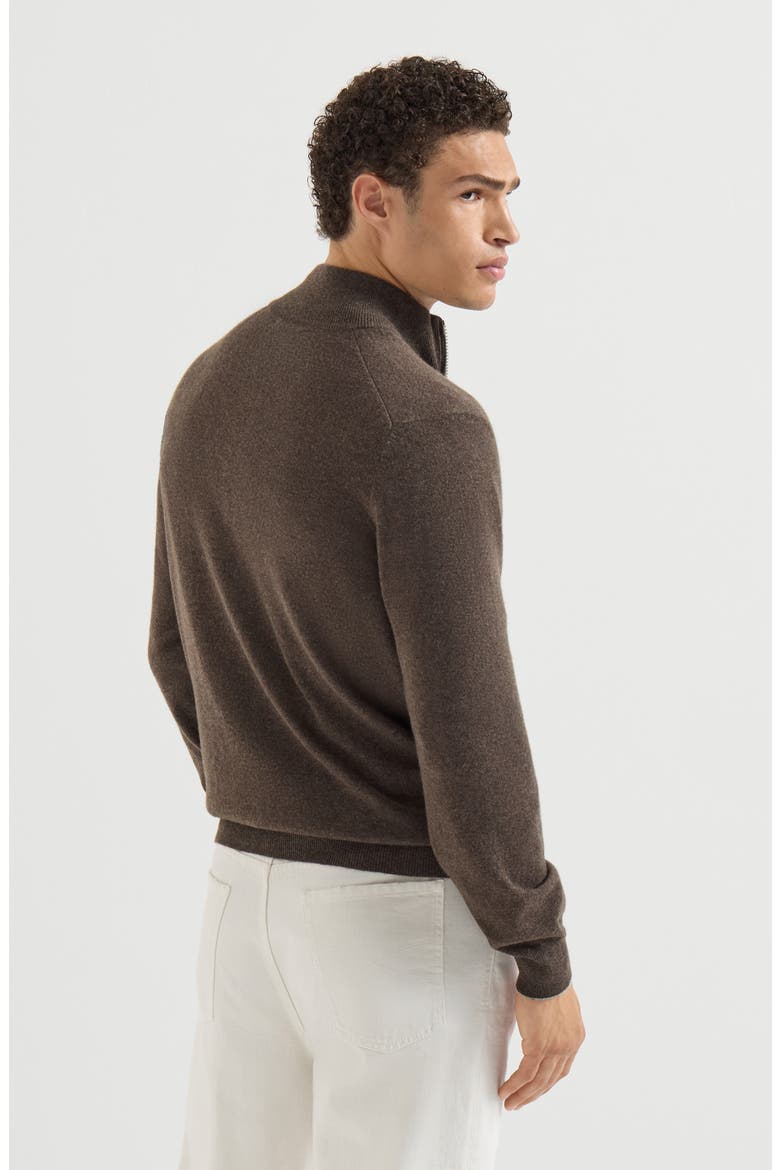 Cashmere high-neck cardigan with zipper, Alternate, color, Light Grey