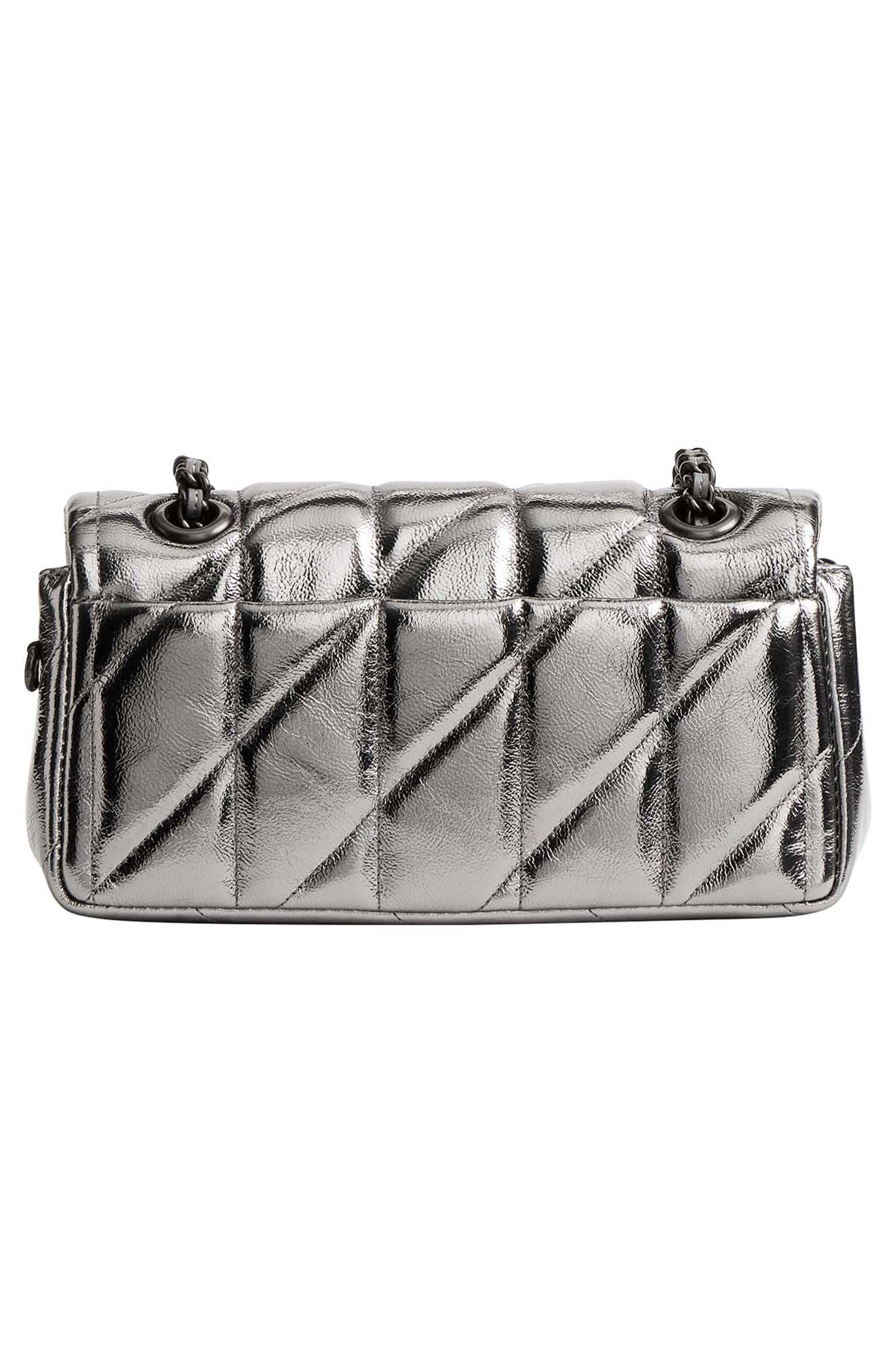 COACH Tabby Quilted Metallic Leather Convertible Shoulder Bag, Alternate, color, 