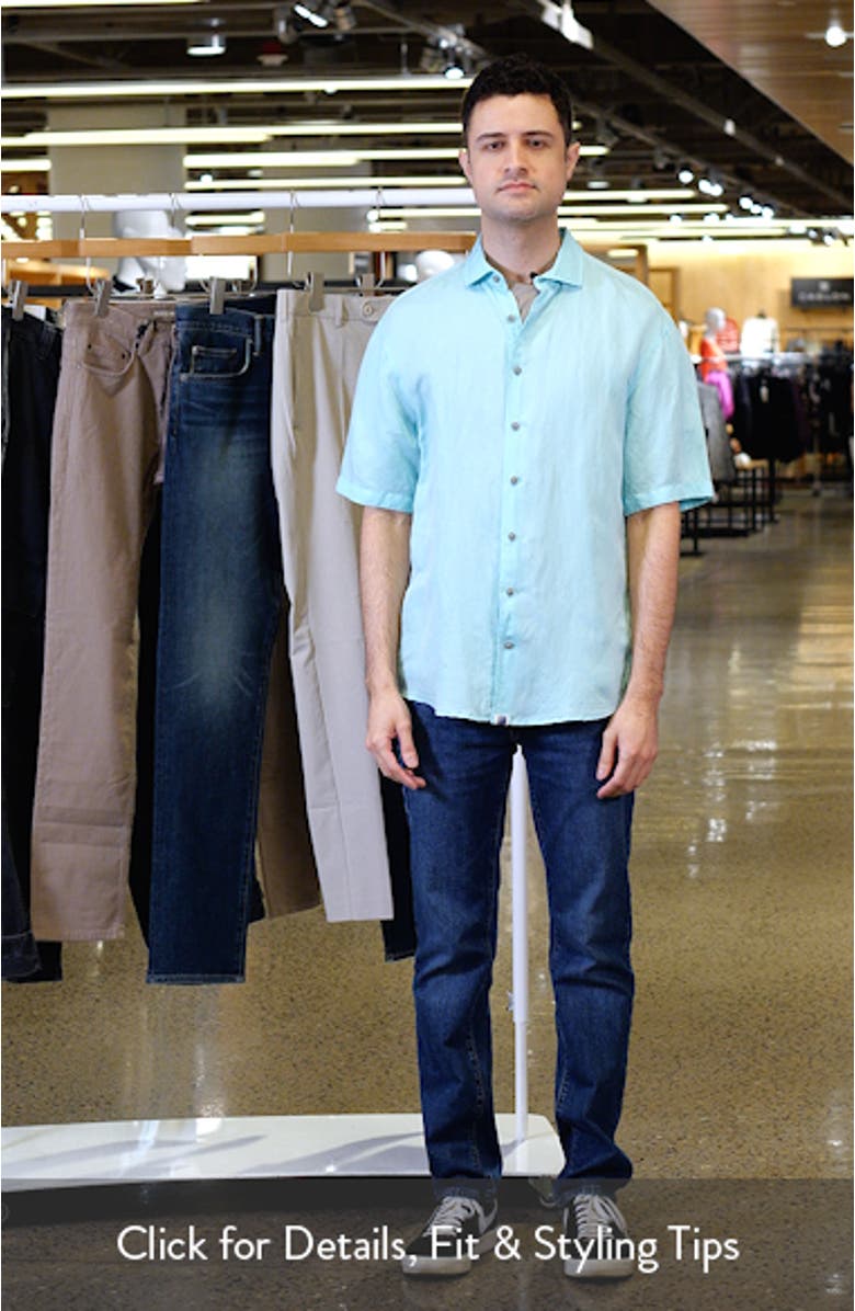 Gianna Hangin' Out Short Sleeve Linen & Lyocell Button-Up Shirt, sales video thumbnail