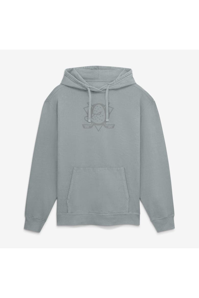 Men's Fanatics Gray Anaheim Ducks Washed Fleece Hoodie, Main, color, Gray
