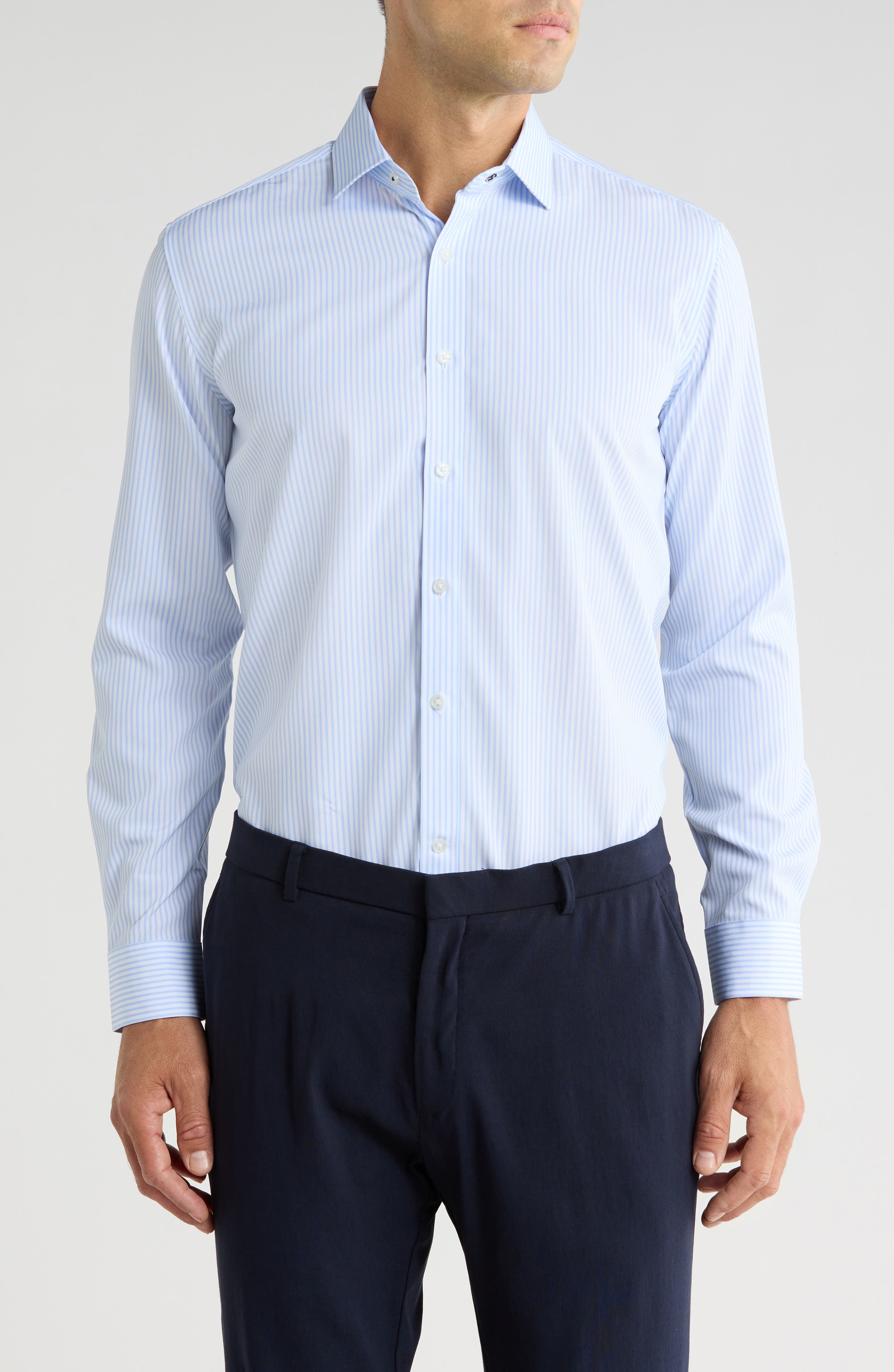 TOM BAINE Performance Stretch Winkle Free Button-Up Shirt