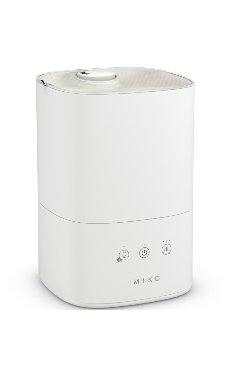 MIKO Breeze 3-Speed White Ultrasonic Cool Mist Humidifier with Top-Fill Tank and Aroma Tray, Main, color, White