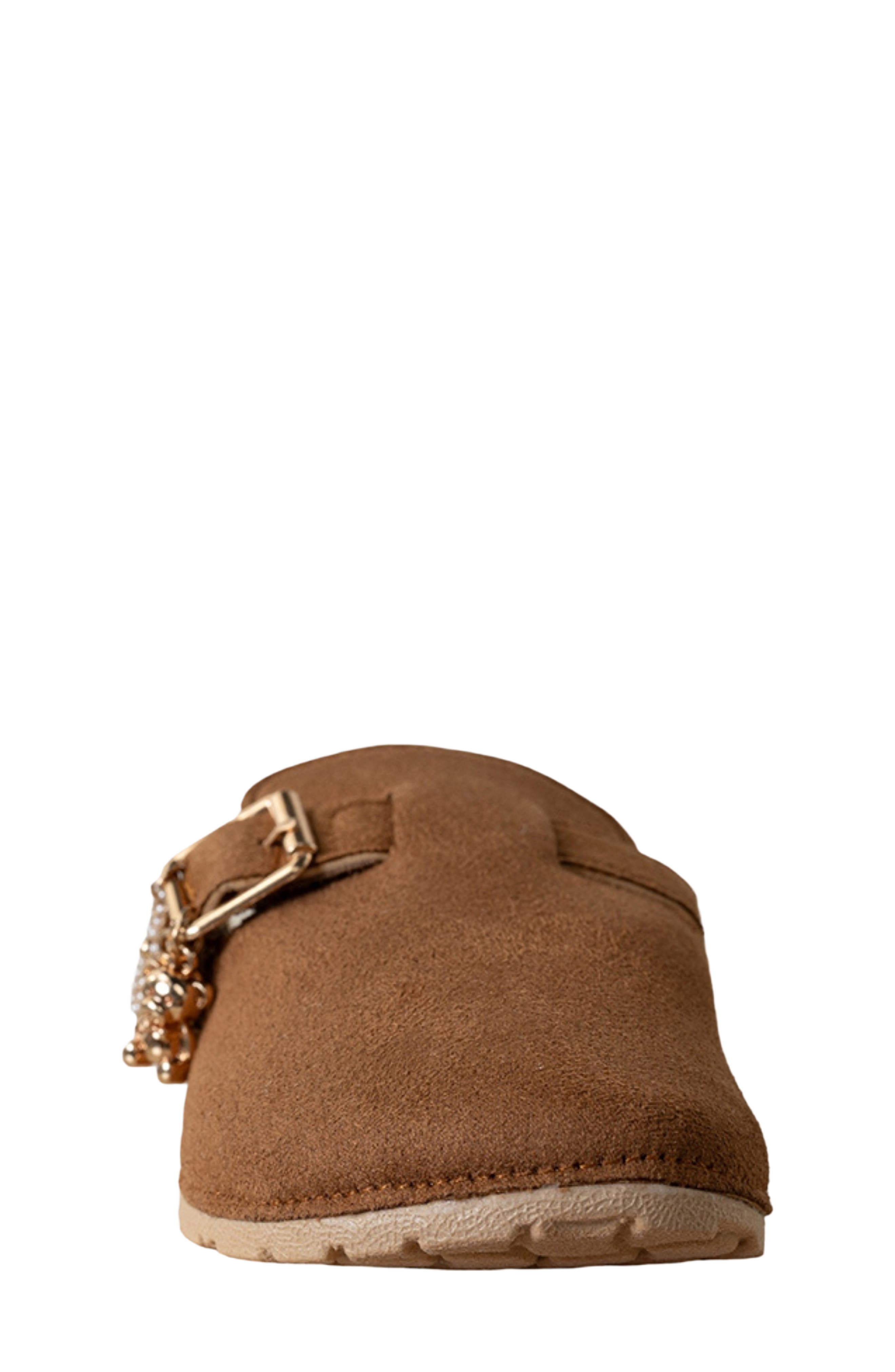 Kids' Faux Suede Mule, Alternate, color, COGNAC