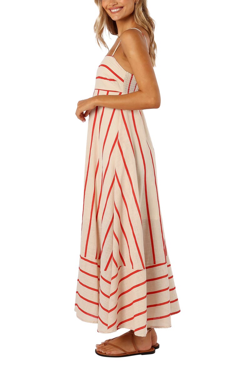 Brea Stripe Cotton Maxi Sundress, Alternate, color, CREAM STRIPE
