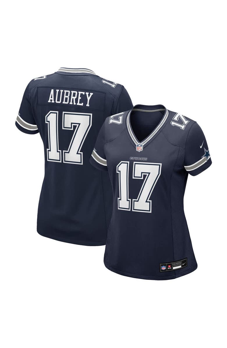 Nike Women's Nike Brandon Aubrey Navy Dallas Cowboys Team Game Jersey, Main, color, Navy
