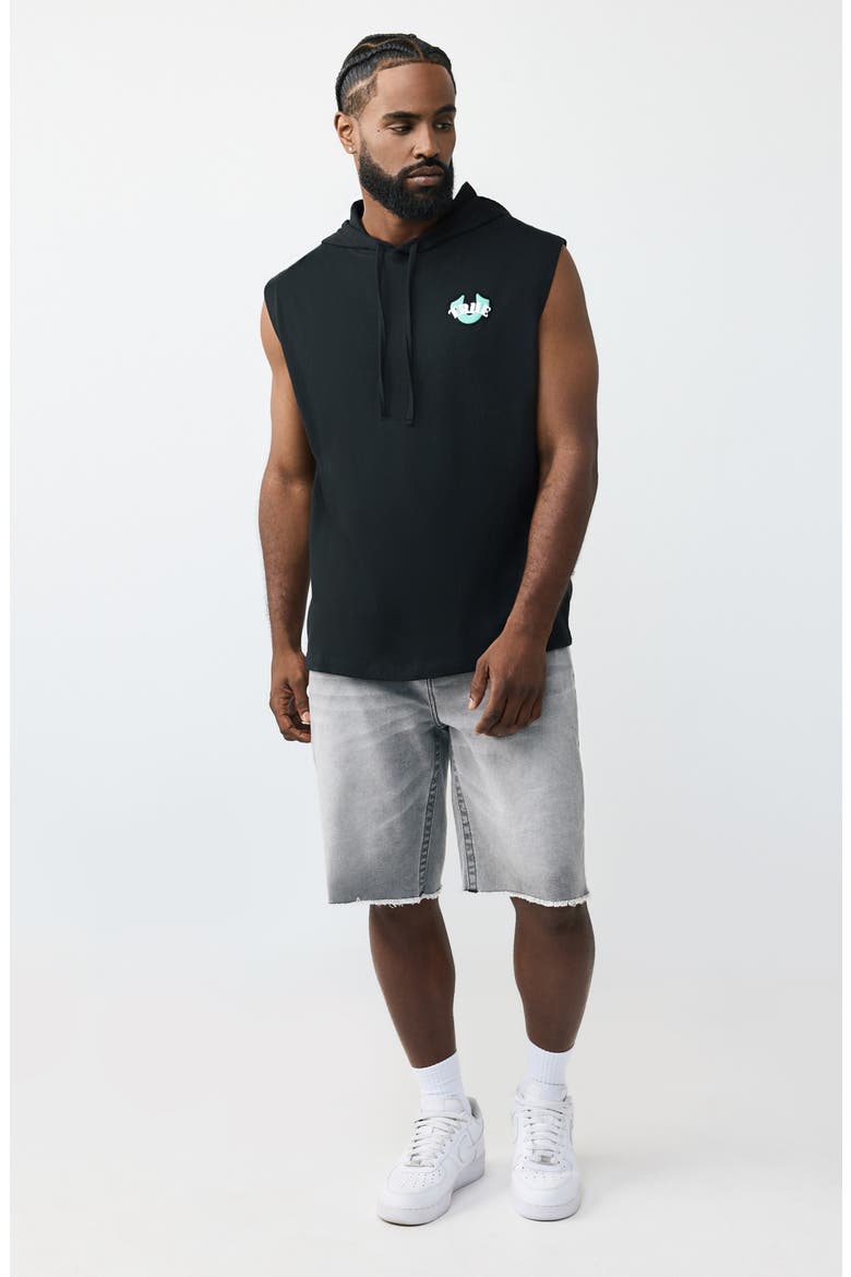 Buddha Circcular Hooded Tank, Alternate, color, JET BLACK