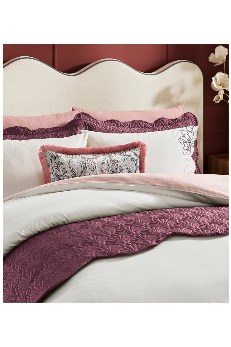 Paisley Velvet Accent Pillow, Alternate, color, MAUVE