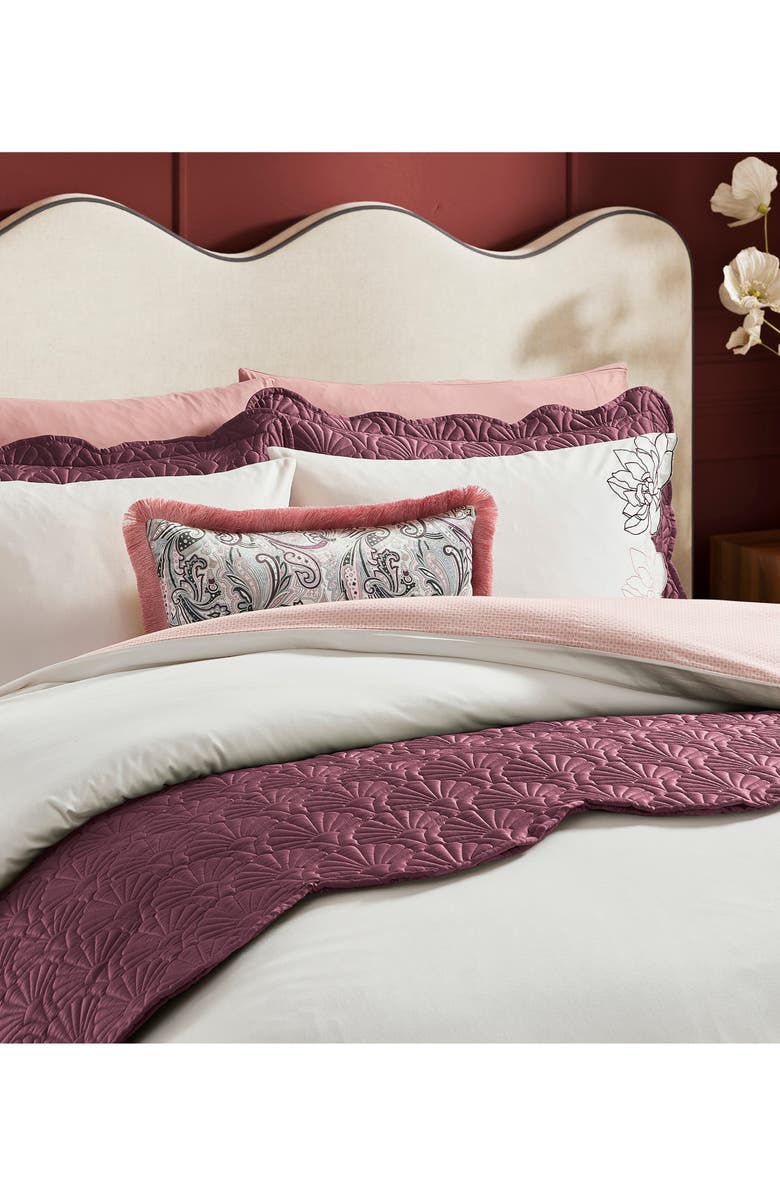 Ted Baker Paisley Velvet Accent Pillow, Alternate, color, Mauve