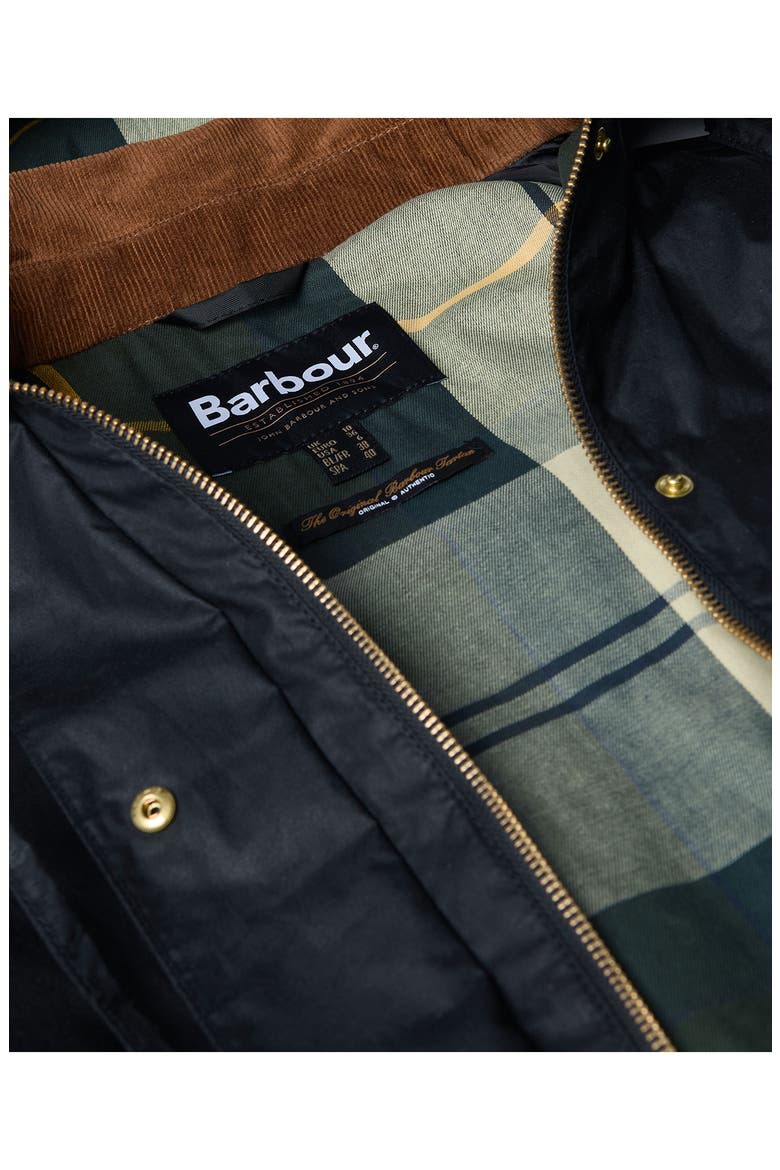 Erma Waxed Cotton Jacket, Alternate, color, BLACK/ ANCIENT TARTAN