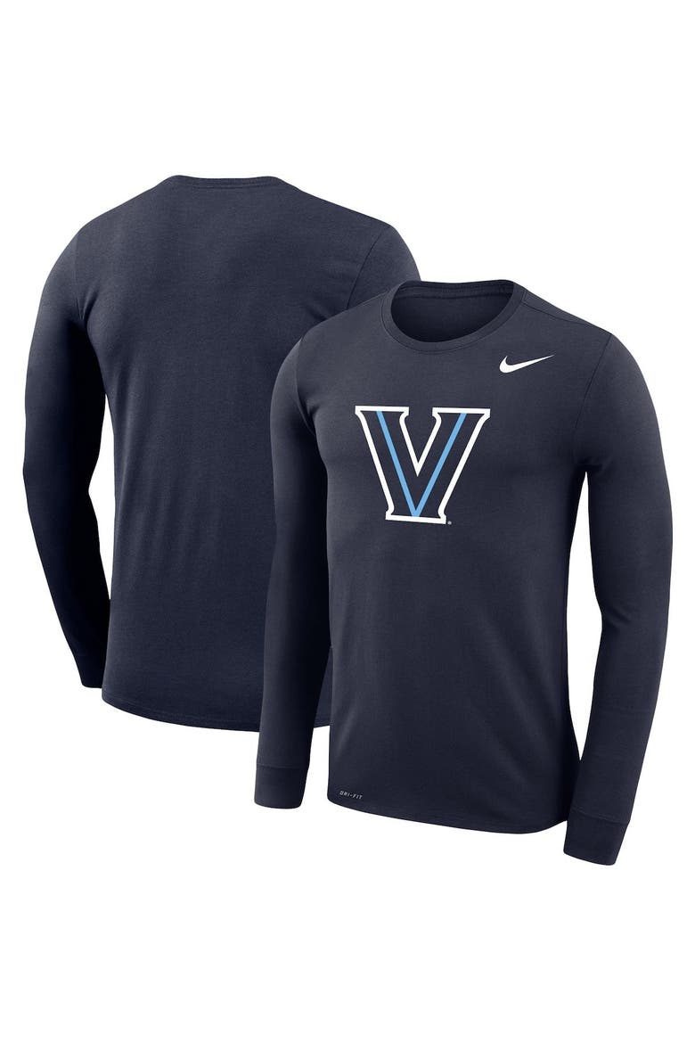 Men's Nike Navy Villanova Wildcats Legend Wordmark Performance Long Sleeve T-Shirt, Alternate, color, Navy
