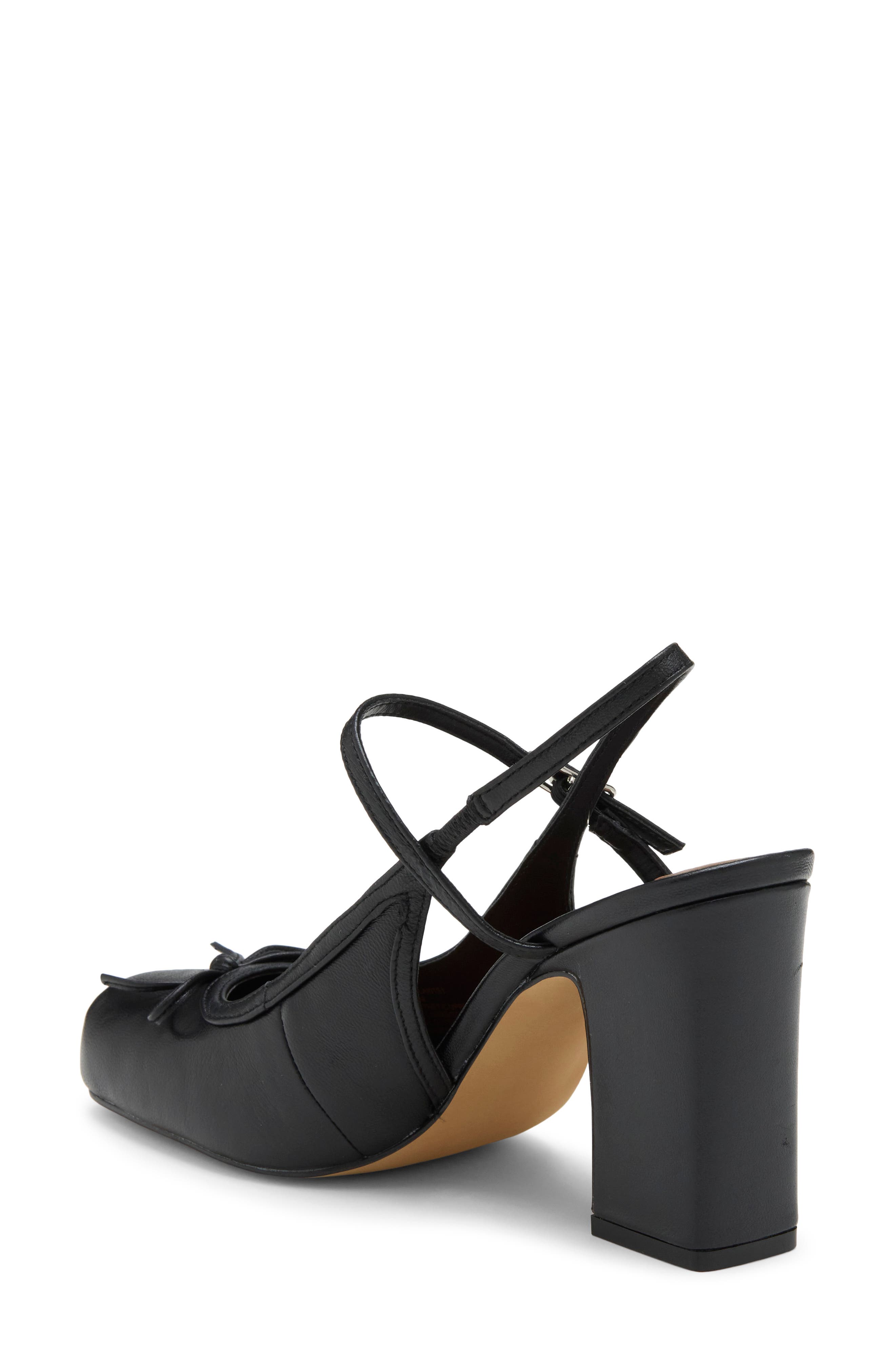 Elaine Slingback Pump, Alternate, color, BLACK LEATHER