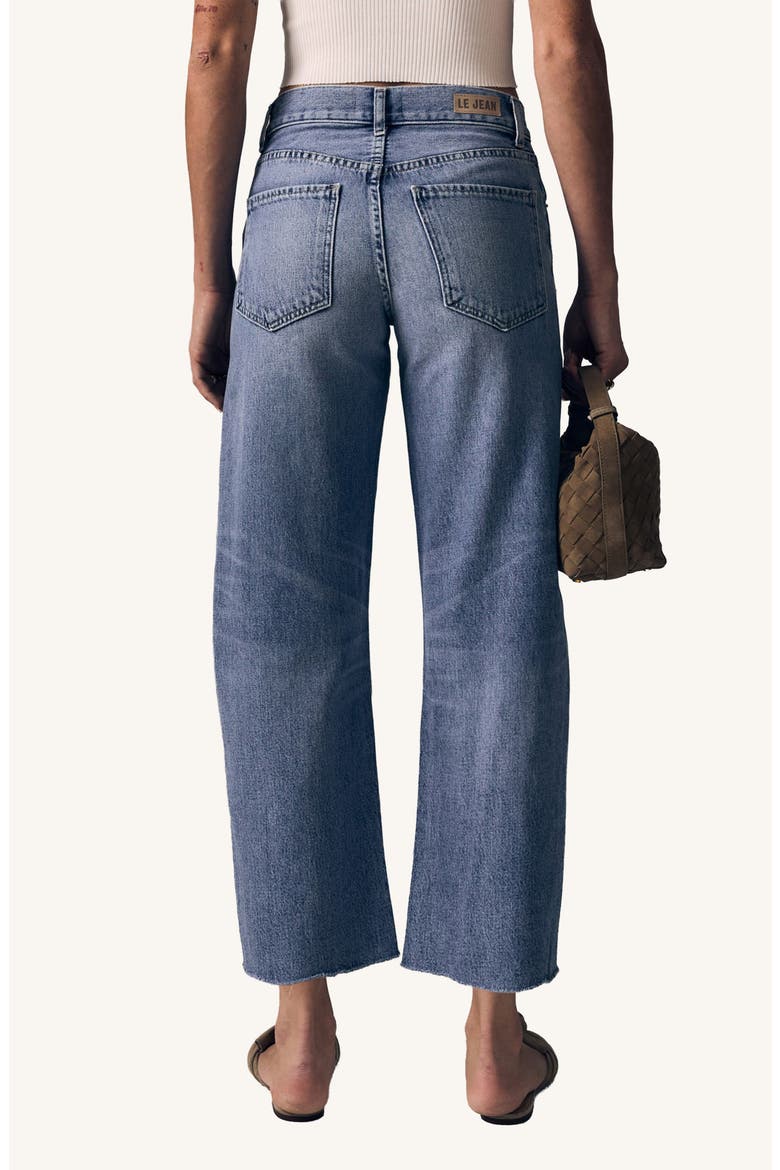 Nomad Flower Appliqué High Waist Wide Leg Jeans, Alternate, color, MOON FLOWER