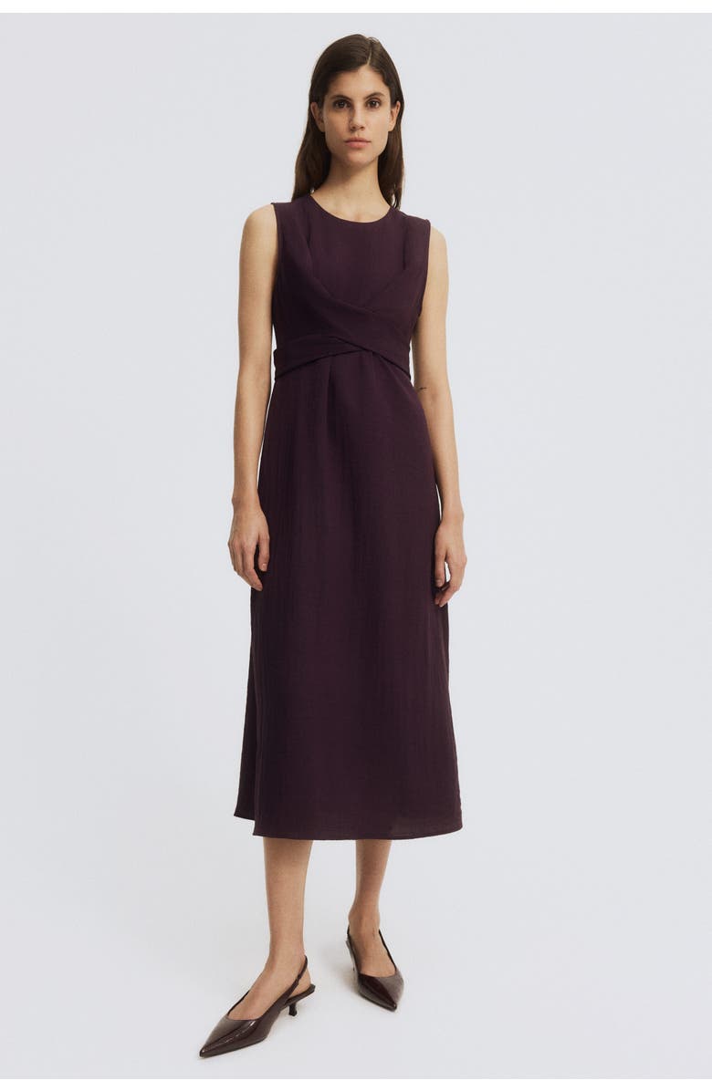 H&M Mama nursing dress with ties at back, Main, color, Dark Plum Purple