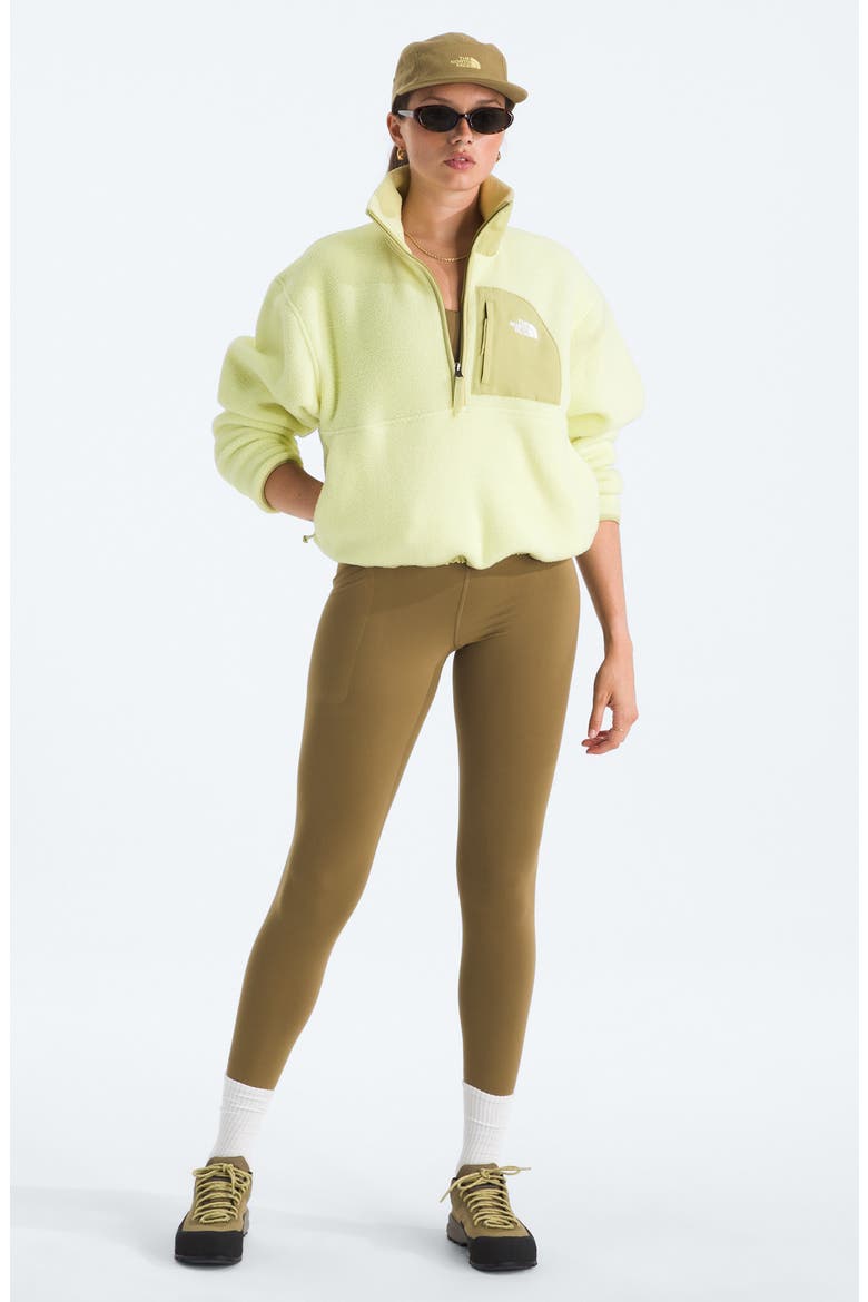 Yumiori Off Peak Recycled Fleece Pullover, Alternate, color, LEMON MIST/ PEAR