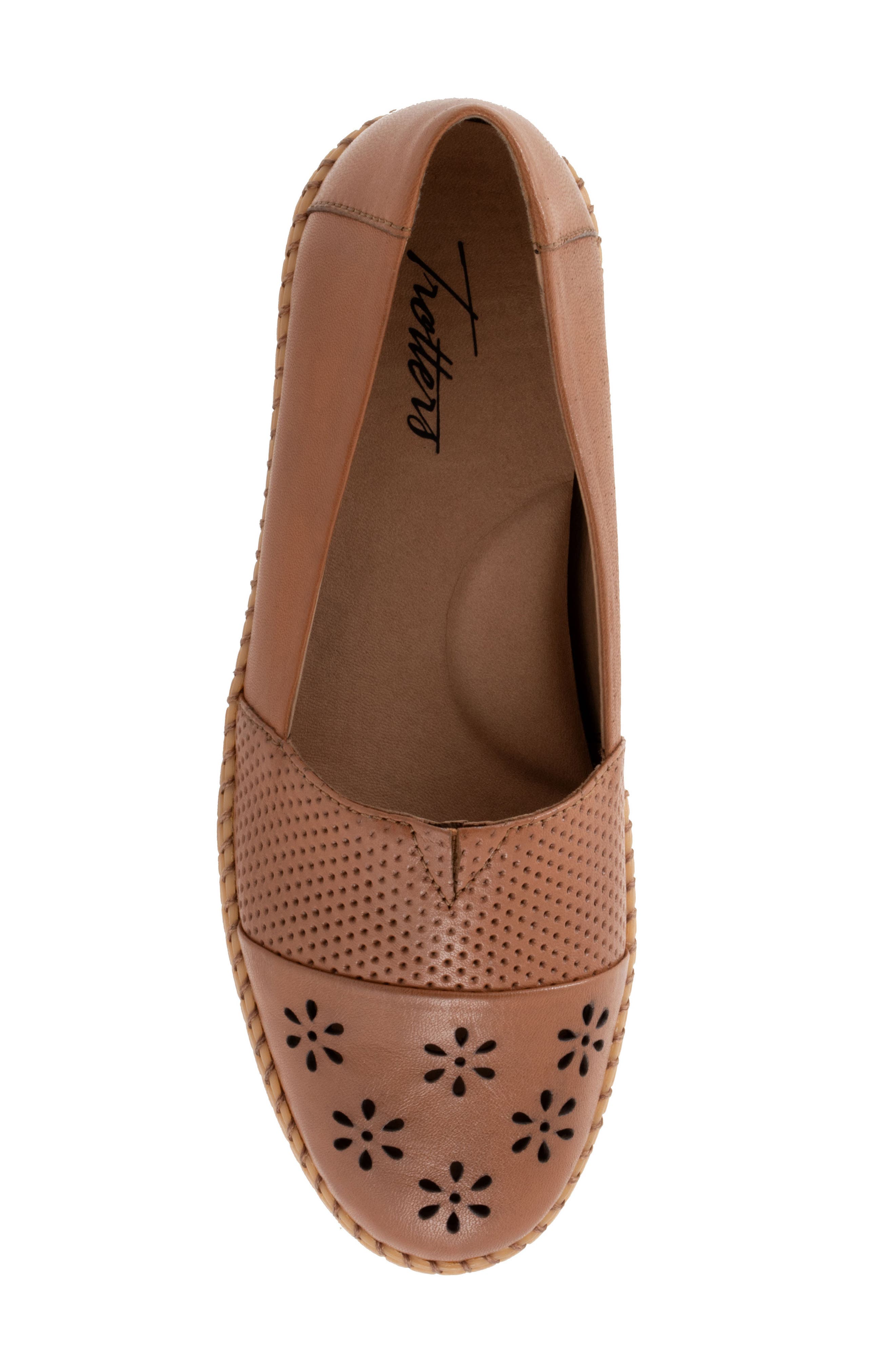 Ruby Perforated Loafer, Alternate, color, LUGGAGE