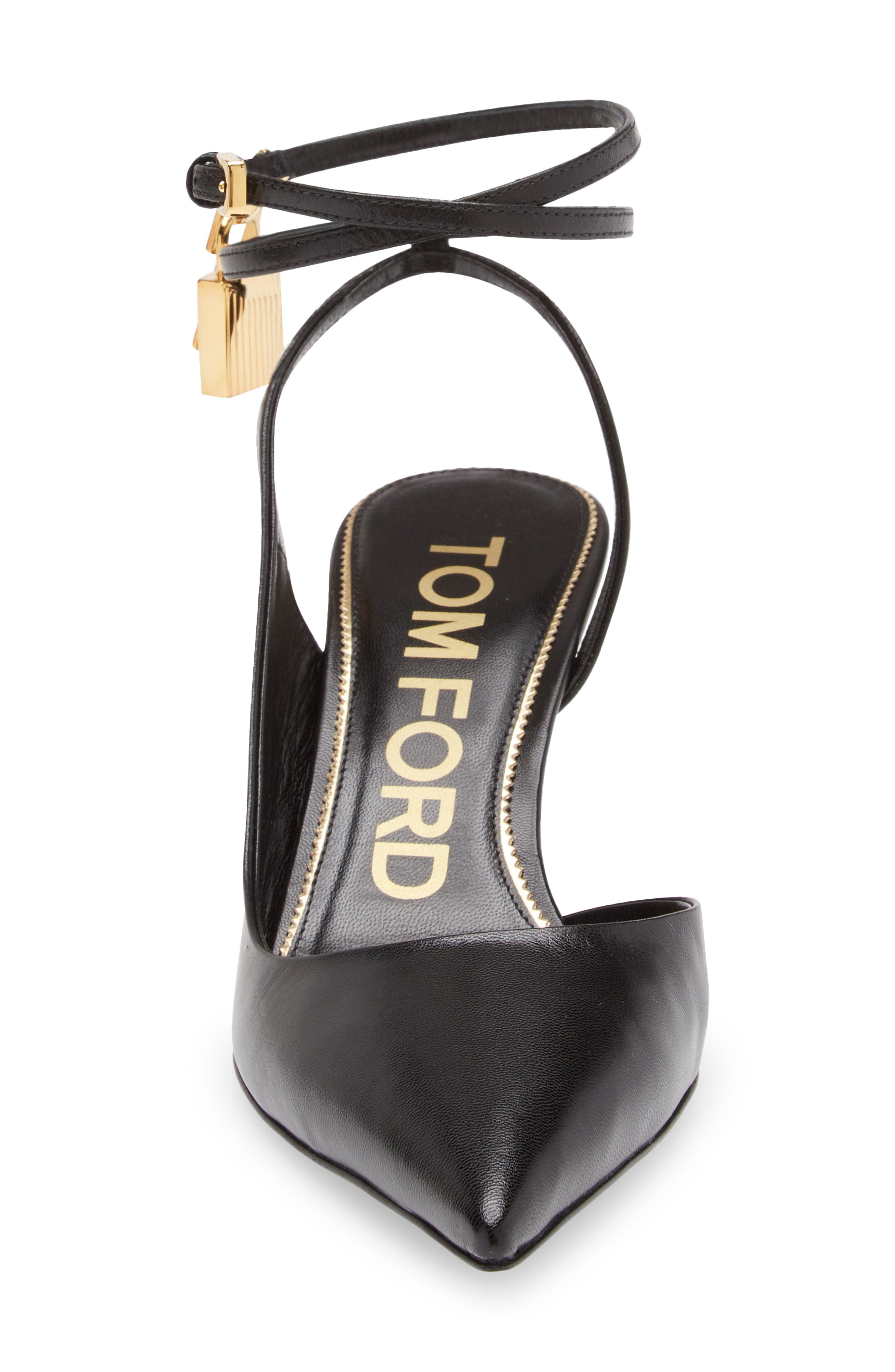 TOM FORD Padlock Pointed Toe Pump, Alternate, color, 